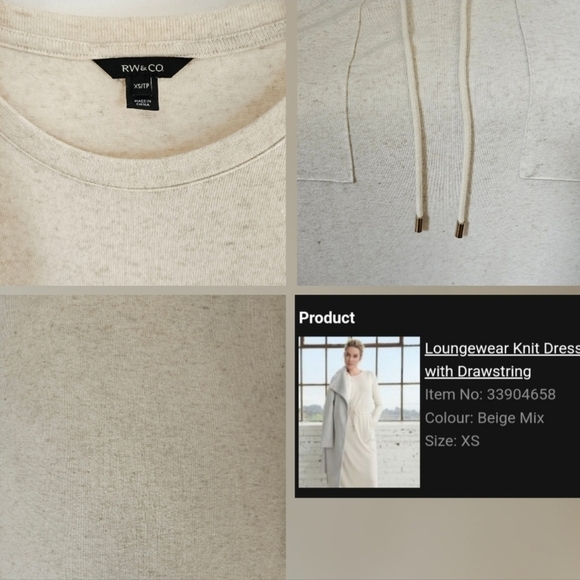 🇨🇦 RW&CO Loungewear Long Sleeve Knit Midi Dress - Picture 14 of 16